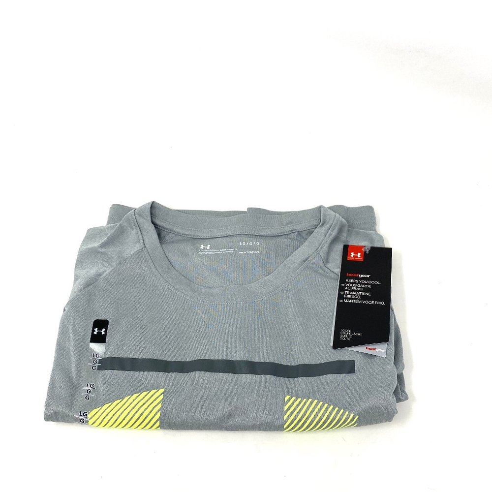 Under Armour Velocity Graphic T-Shirts Logo Grey Size Men's 1351777 035 - Picture 2 of 6